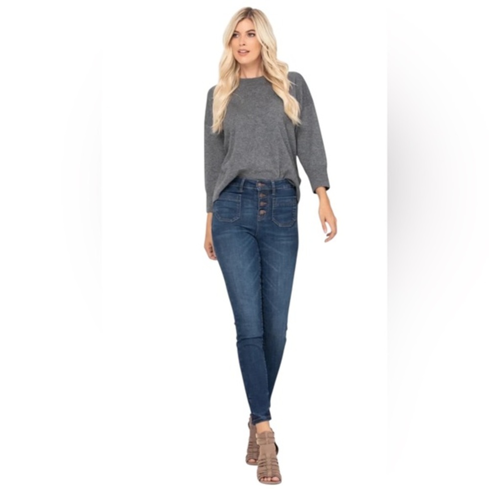 Judy Blue Skinny Mid Rise Denim Front Pockets Women’s Size 7/28 JB88134